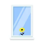 Raamsticker bloem